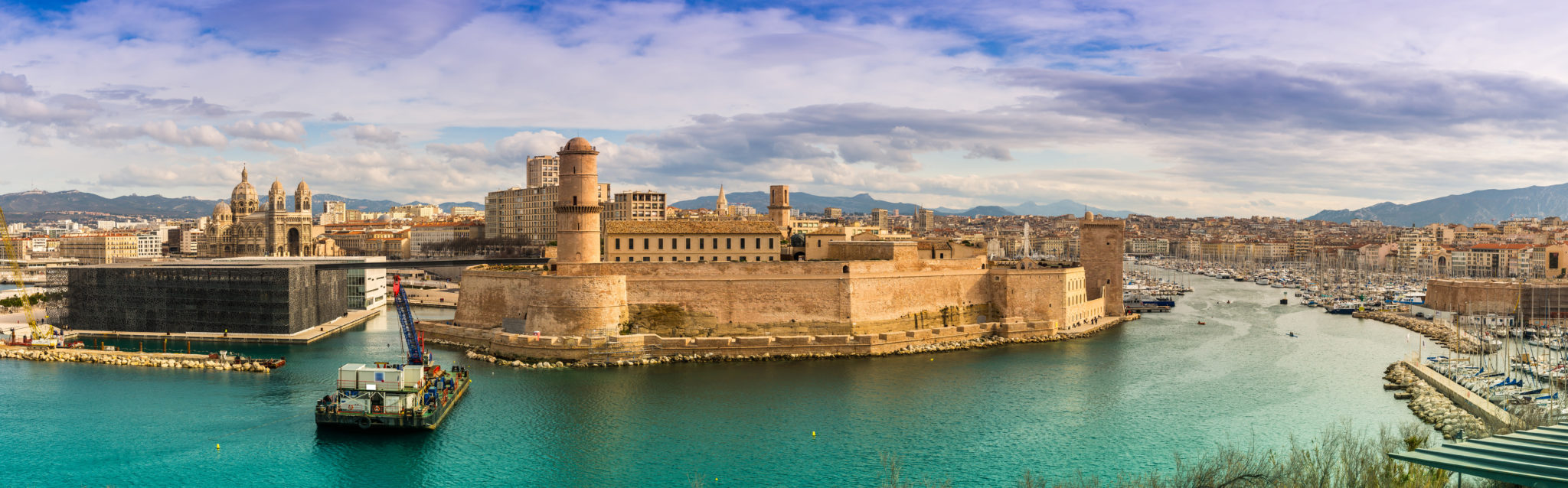 Blick auf das Fort Saint-Jean in Marseille