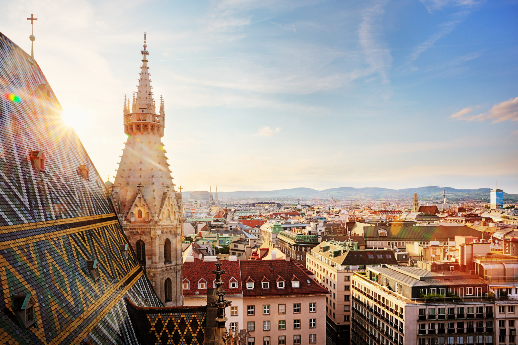 Blick auf Wien vom Stephansdom