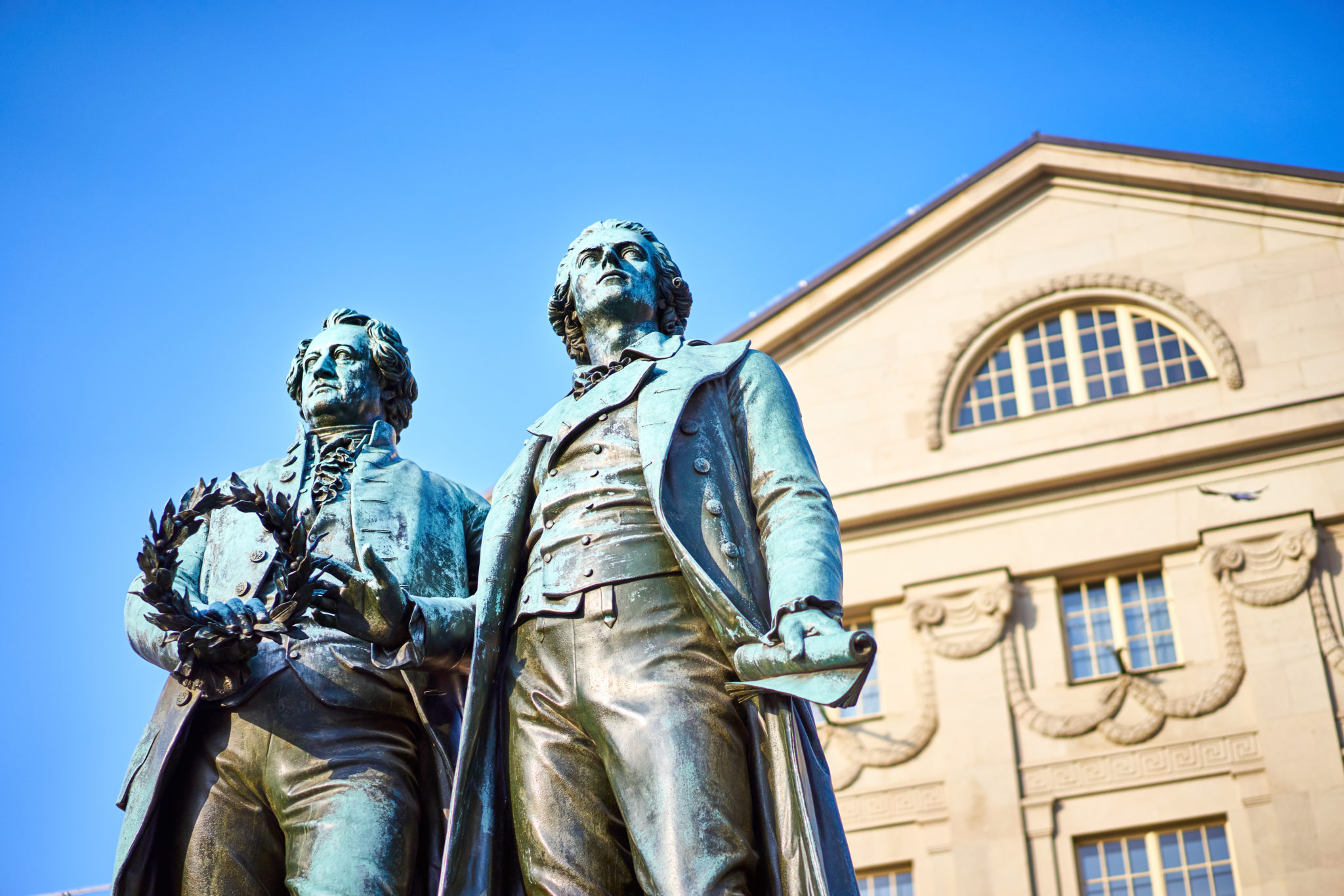 Goethe und Schiller auf Städtereise in Weimar